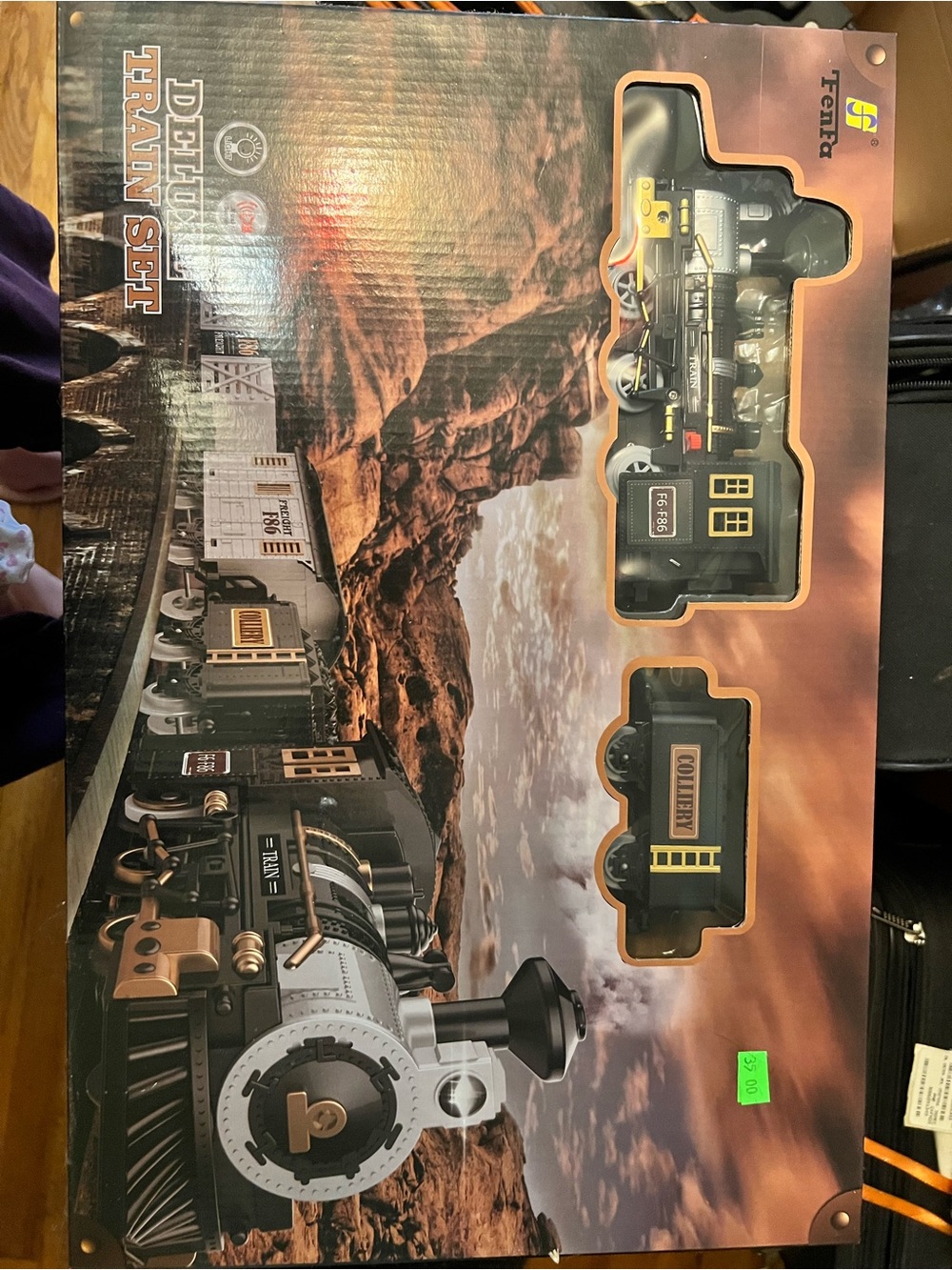 Black & Gold Deluxe Train Set for Kids